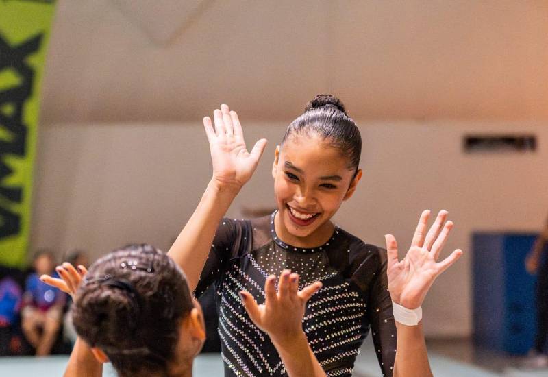 La gimnasia es su felicidad