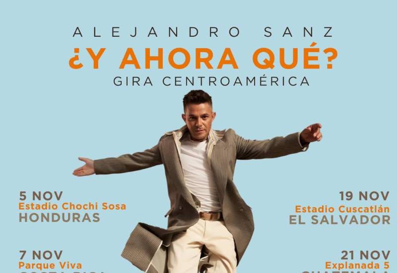 Alejandro Sanz anuncia su regreso a Centroamérica con su gira mundial ‘¿Y Ahora Qué?’ en noviembre de 2026