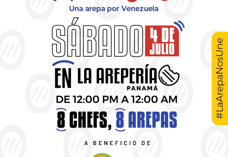 Arepa S.O.S. reunirá a ocho chefs por una causa solidaria para Venezuela