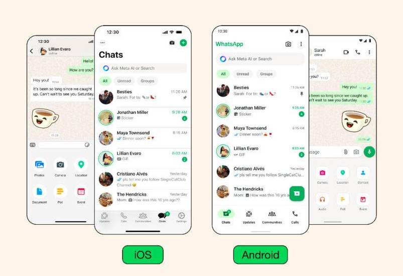 WhatsApp rediseña su app: nueva paleta de color, filtros de chats y navegación más sencilla