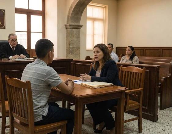 Gemini | Un menor de edad durante un juicio.