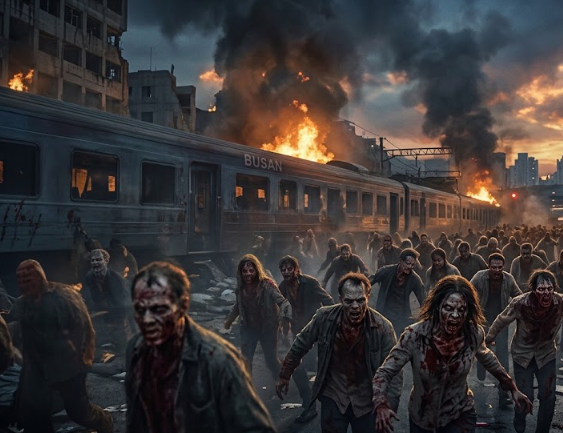 Generada con IA | Un grupo de desesperados sobrevivientes lucha por sus vidas en medio de una ciudad en ruinas, mientras los zombis se ciernen sobre ellos.