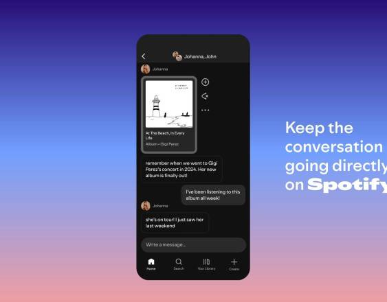 Chats grupales en Spotify.
