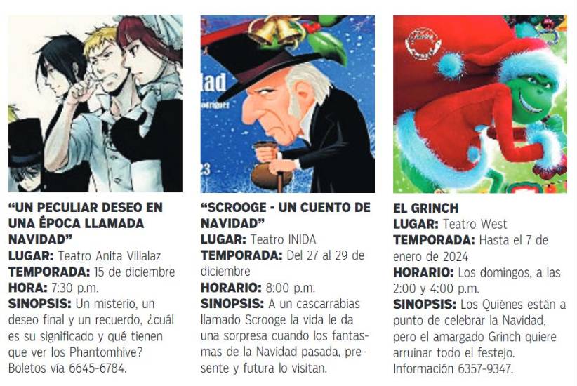 $!Propuestas teatrales durante diciembre