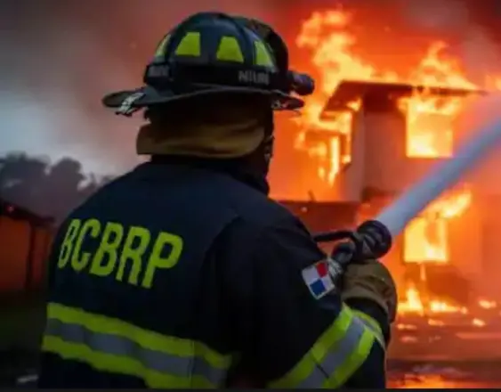 ML | Personal del Benemérito Cuerpo de Bomberos de panamá, atiende un incendio estructural.