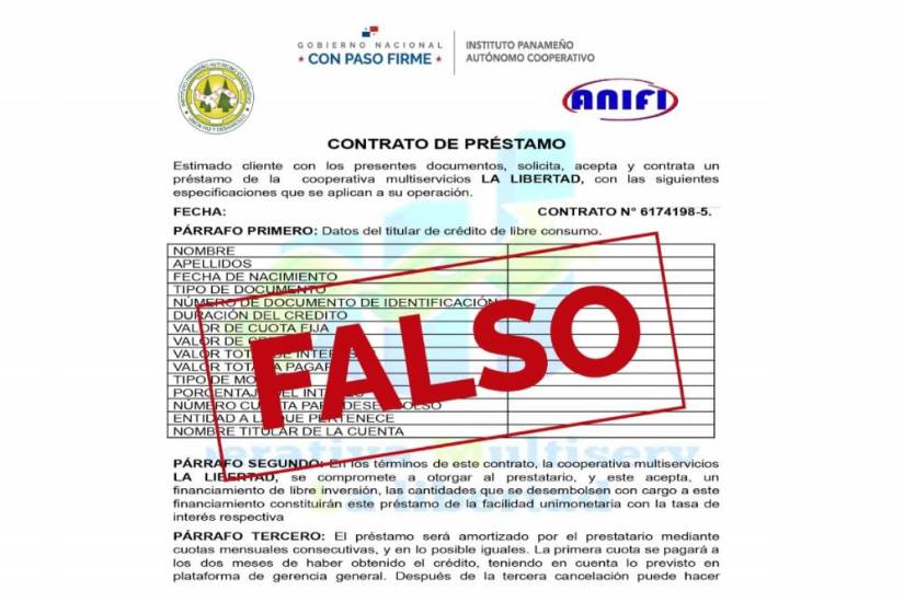 IPACOOP advierte sobre fraude usando el nombre de una cooperativa “La Libertad”