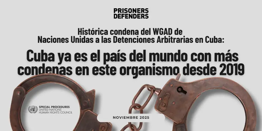 ML | Infografía de Prisoners Defenders.