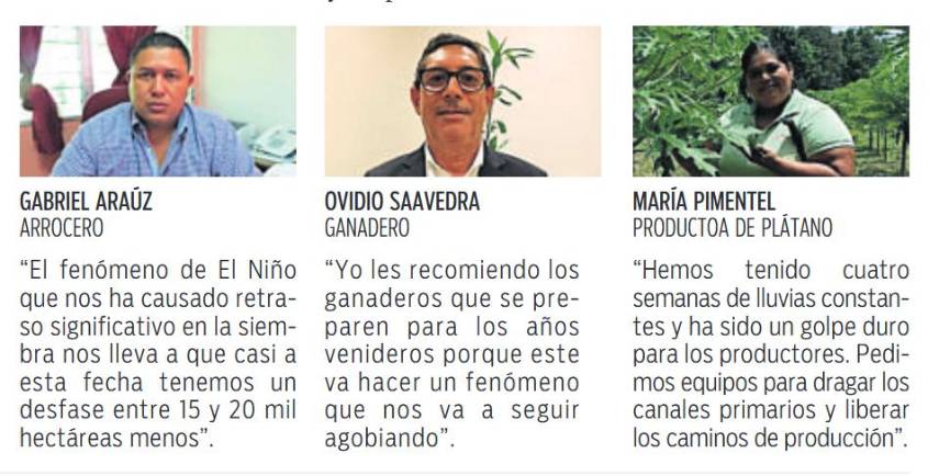 $!El agro busca alternativas ante los efectos de El Niño