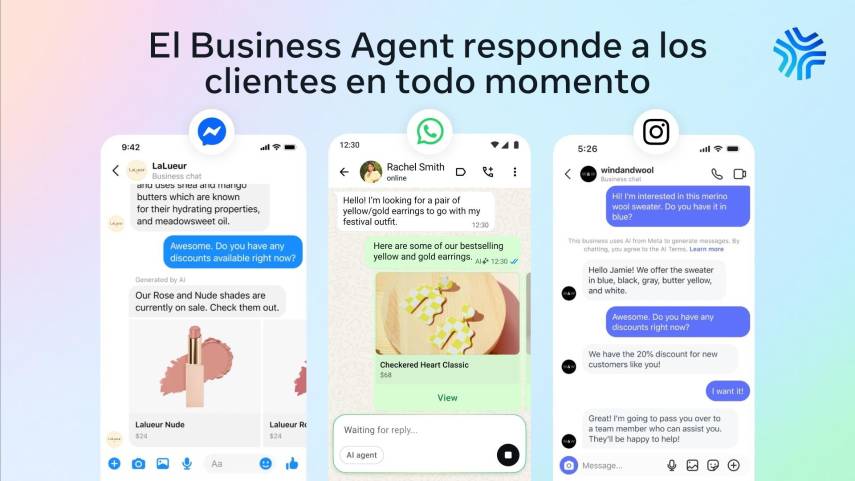 Meta presenta un agente comercial disponible las 24 horas y en idioma local en WhatsApp, Messenger e Instagram