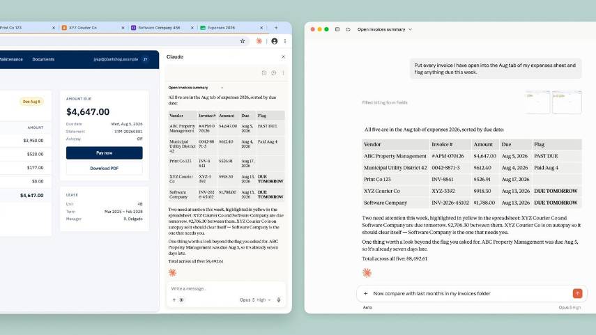 Anthropic integra Claude Cowork en el panel lateral de Chrome para hacer clics, escribir o navegar por el usuario