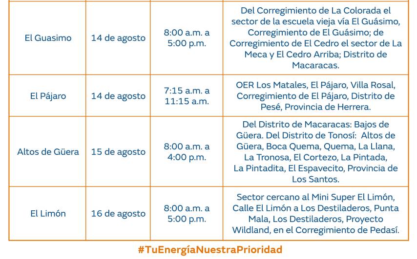 $!Aviso importante: Trabajos de mantenimiento en la red eléctrica del 11 al 17 de agosto de 2025