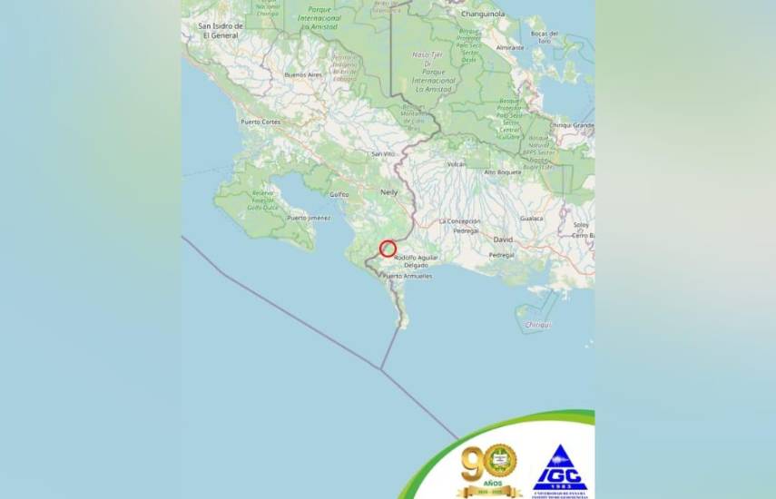 Sismo de magnitud 4.6 sacude la región fronteriza entre Panamá y Costa Rica