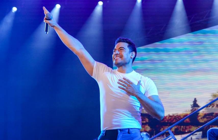 Cortesía | El cantante Carlos Rivera durante su concierto en Panamá.