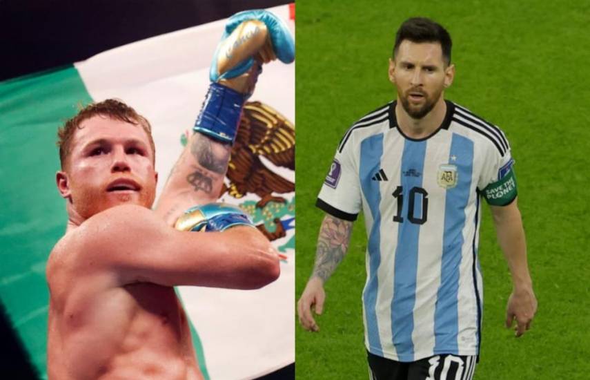 El boxeador mexicano Saúl ‘Canelo’ Álvarez y el futbolista argentino Lionel Messi.