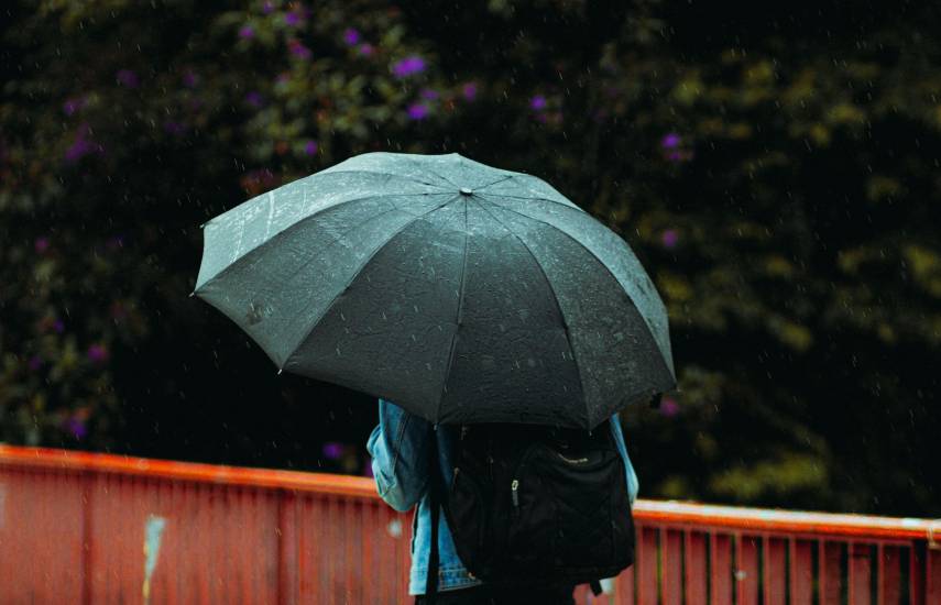 PEXELS | Una persona utiliza un paraguas para protegerse de la lluvia.