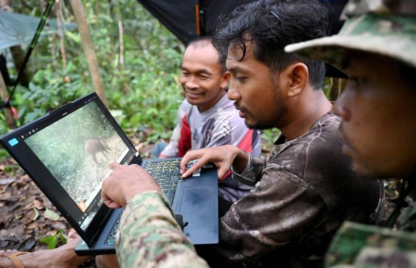 . (Photo by TANG CHHIN Sothy / AFP) / To go with 'CAMBODIA-CONSERVATION-ENVIRONMENT-ANIMAL-SCIENCE-FORESTS,FOCUS' by Sara HUSSEIN and Suy SE