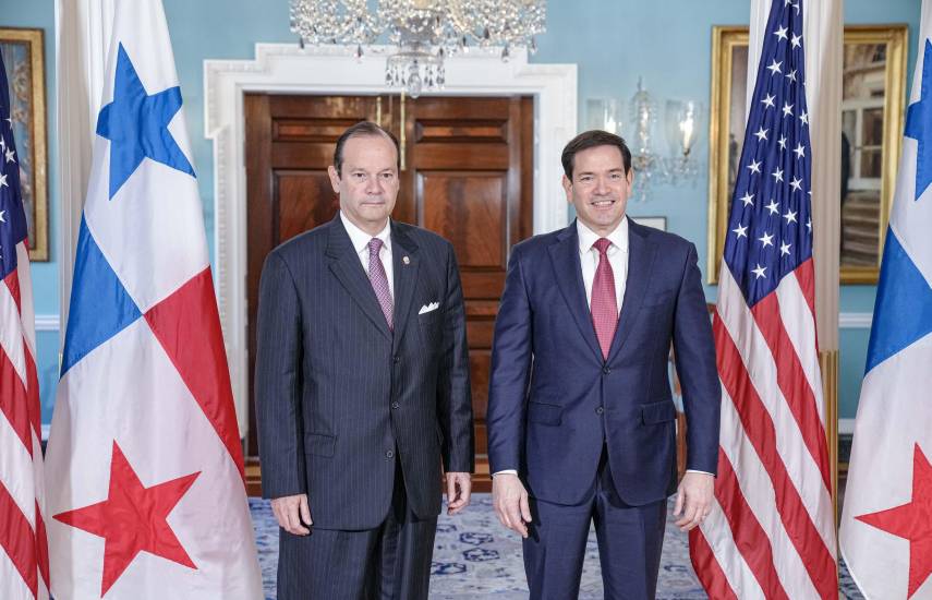 @USAenEspanol | El canciller Javier Martínez-Acha Vásquez y el secretario de Estado norteamericano Marco Rubio.