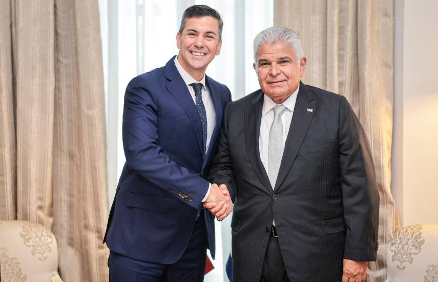 ML | El presidente José Raúl Mulino y su homólogo de Paraguay, Santiago Peña Palacios.