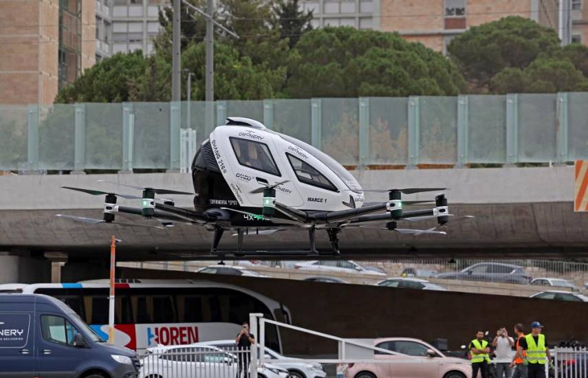 Israel prueba un taxi-dron sobre Jerusalén para luchar contra los atascos
