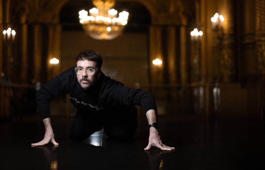 Spanish choreographer Marcos Morau poses during a photo session at the Palais Garnier Opera in Paris on March 11, 2026. (Photo by JOEL SAGET / AFP) / “The erroneous mention[s] appearing in the metadata of this photo by JOEL SAGET has been modified in AFP systems in the following manner: [Morau] instead of [Mauro]. Please immediately remove the erroneous mention[s] from all your online services and delete it (them) from your servers. If you have been authorized by AFP to distribute it (them) to third parties, please ensure that the same actions are carried out by them. Failure to promptly comply with these instructions will entail liability on your part for any continued or post notification usage. Therefore we thank you very much for all your attention and prompt action. We are sorry for the inconvenience this notification may cause and remain at your disposal for any further information you may require.”