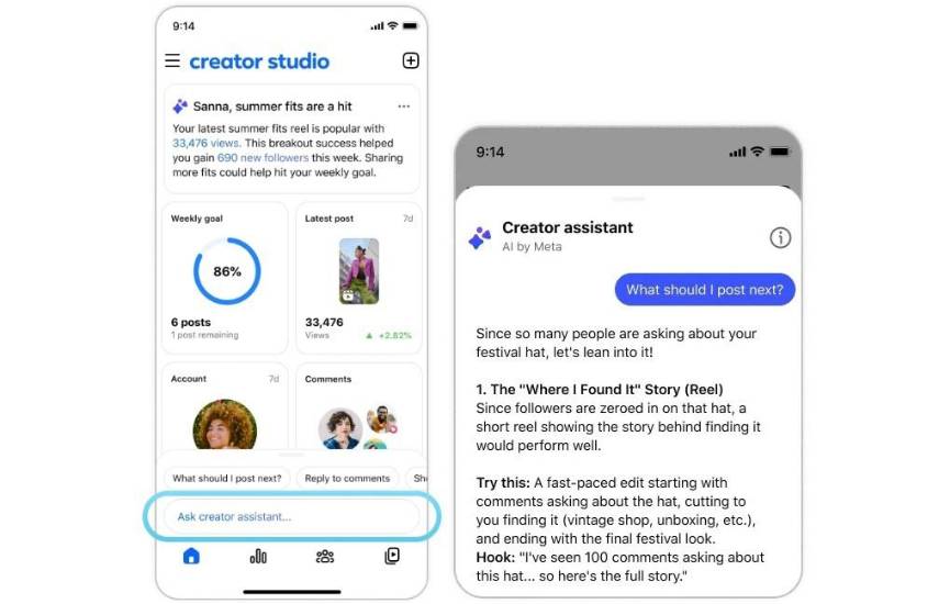 Meta recupera Facebook Creator Studio como un asistente de IA que ayuda a los creadores a alcanzar sus objetivos