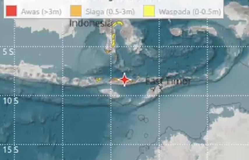 Localización del sismo. Foto @infoBMKG