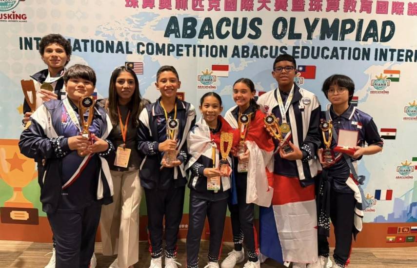 Niños panameños destacaron en Olimpiada de Ábaco y Cálculo Mental en Taipéi