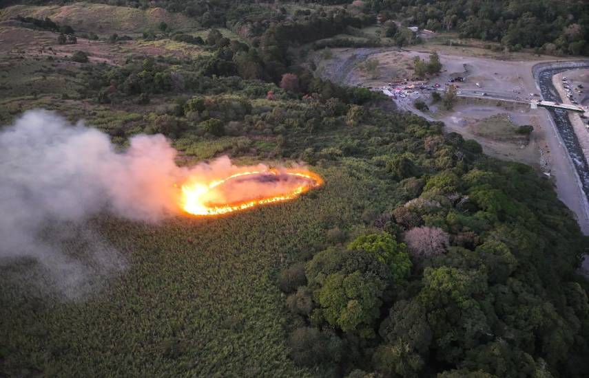 ML | Un gran incendio de masa vegetal.