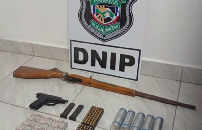 Operación “Boca Chica”: Un aprehendido y armas incautadas en San Lorenzo, Chiriquí