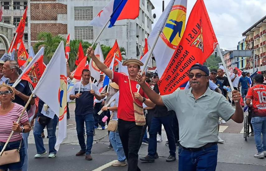 Marchas sindicales para conmemorar el Día del Trabajador