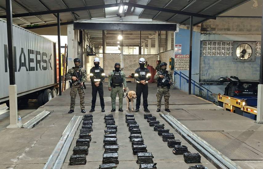Incautan 194 paquetes de presunta droga en contenedor con destino a Irlanda