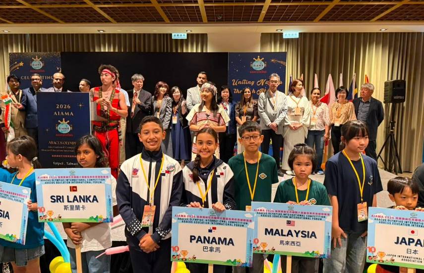 Niños panameños destacaron en Olimpiada de Ábaco y Cálculo Mental en Taipéi