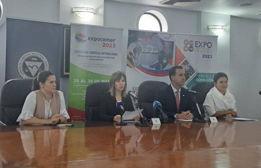 Conferencia de prensa de la Cámara de Comercio de Panamá.