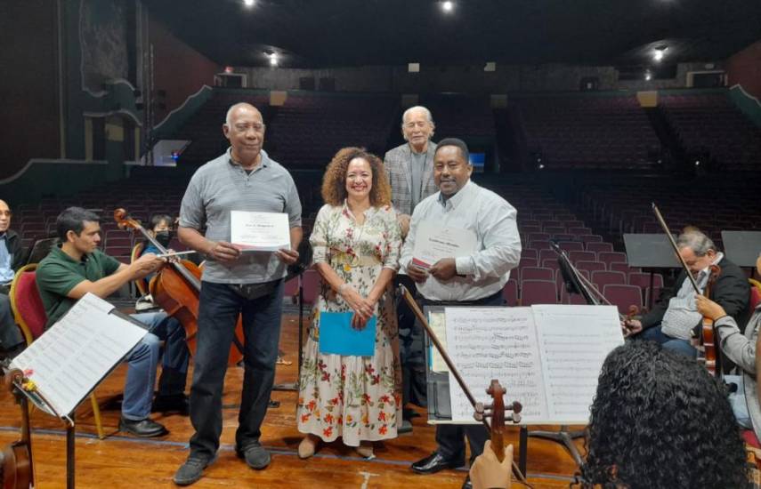 Reconocen aporte de José Luis Delgado y Guillermo Morales a la Orquesta Sinfónica Nacional