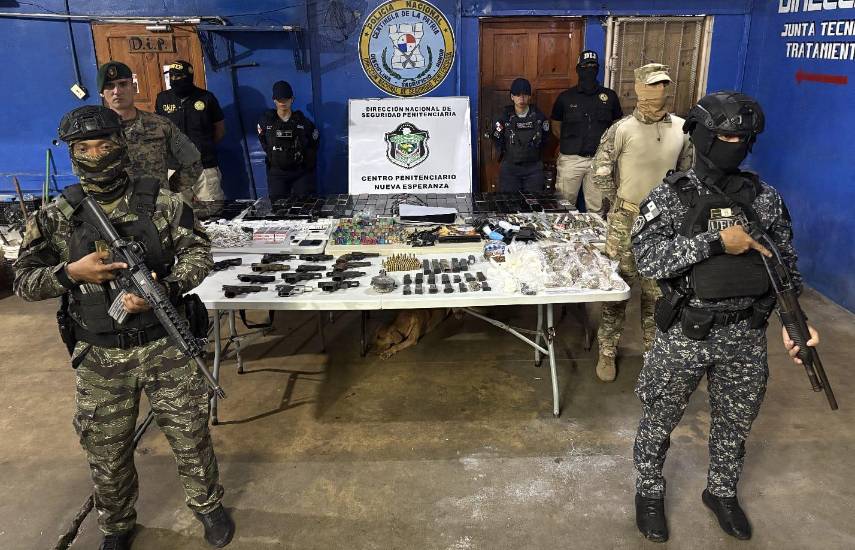 Decomisan 14 armas de fuego en la cárcel Nueva Esperanza