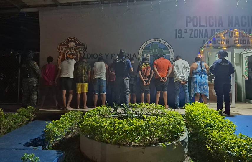 Capturan a 10 personas por presunto microtráfico en Panamá Oeste