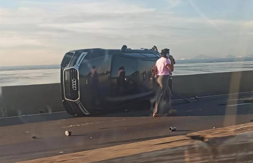 Accidente afecta el tránsito en el Corredor Sur