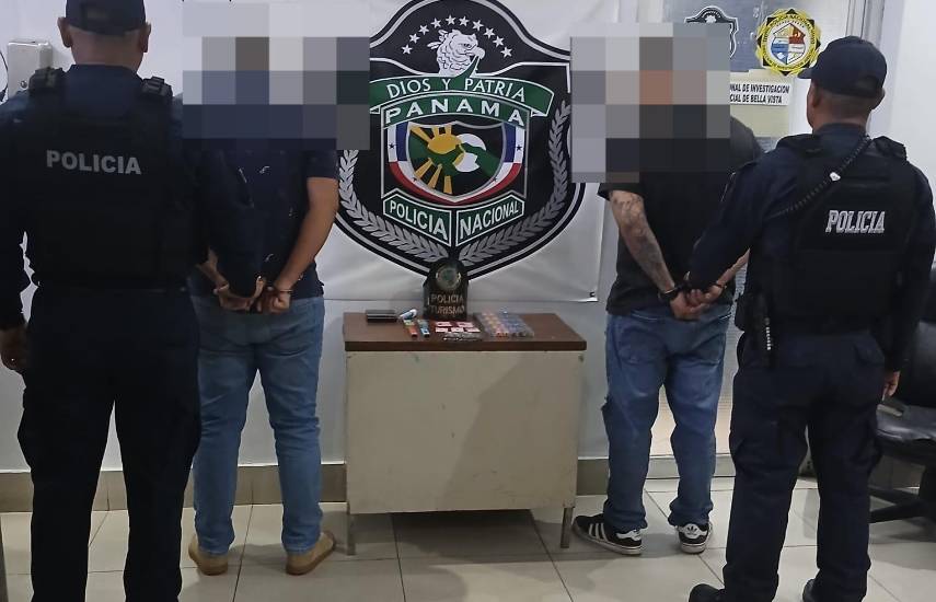 Policía Nacional aprehende a dos personas con presunta droga en Bella Vista