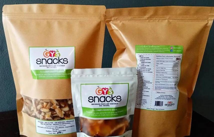 Snacks de frutas y verduras deshidratadas, un emprendimiento que promueve la salud