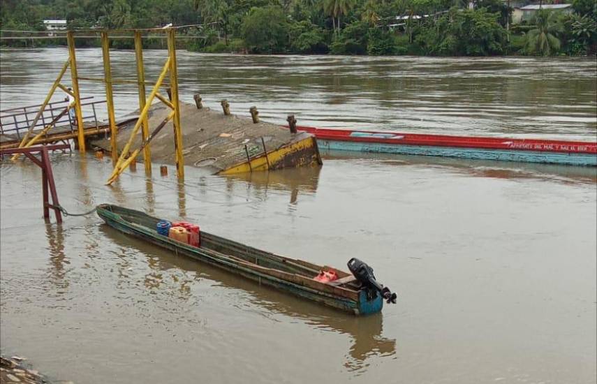 Estructura del puerto de Yaviza queda inhabilitada por crecida de los ríos