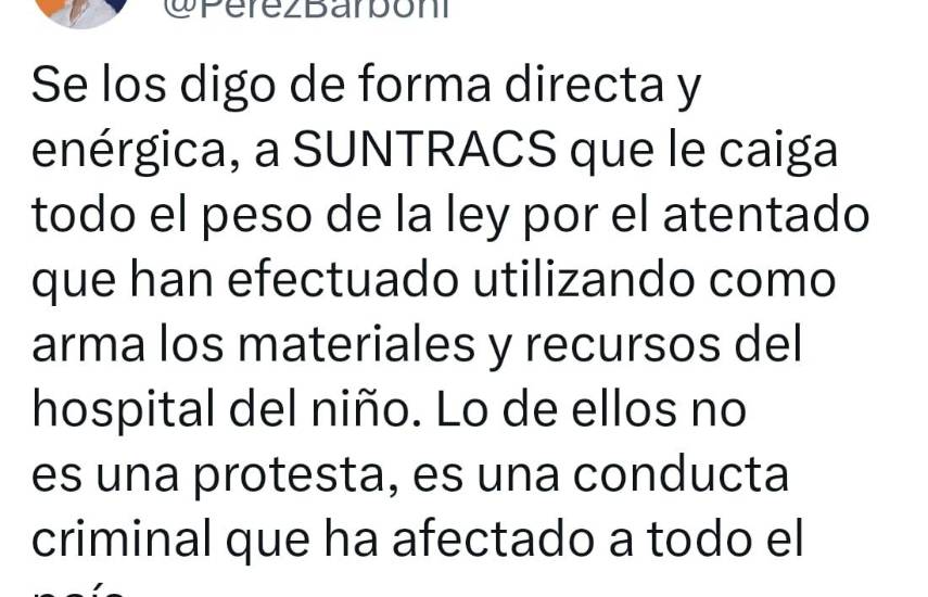 480 detenidos durante las protestas del Suntracs