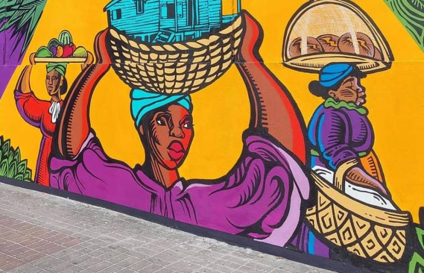 Mural cuenta la historia de la llegada de los afroantillanos en Museo Afroantillano