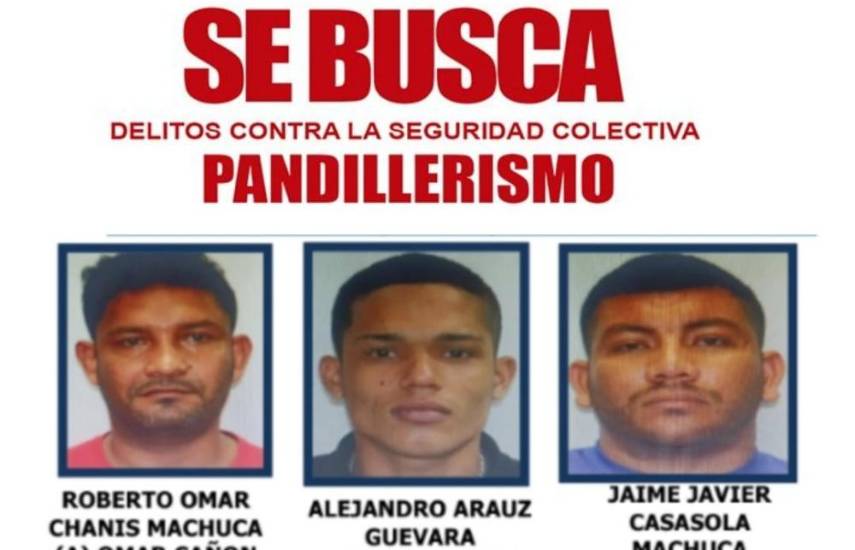 Policía busca a cinco presuntos miembros de pandillas