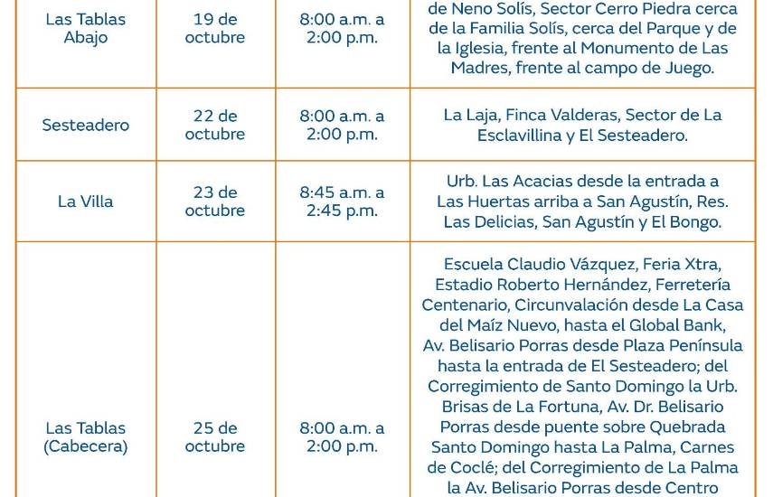 $!AVISO IMPORTANTE: Trabajos de mantenimiento en la red eléctrica del 19 al 25 de octubre de 2026