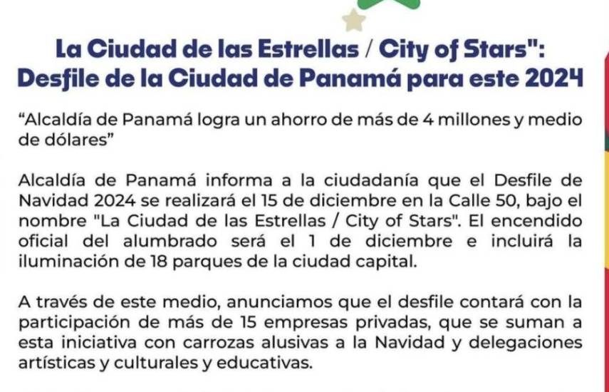 Anuncian la fecha oficial para el desfile navideño