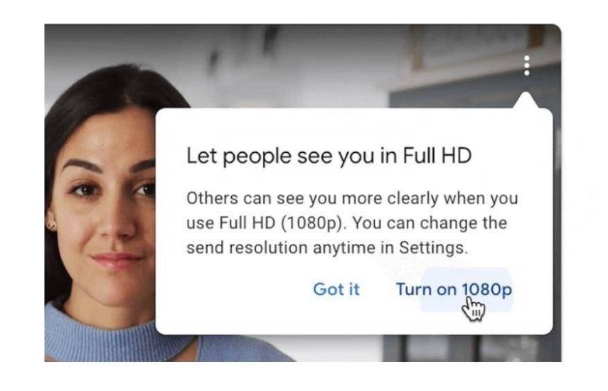 Google Meet expande las videollamadas con resolución 1080p para las reuniones grupales