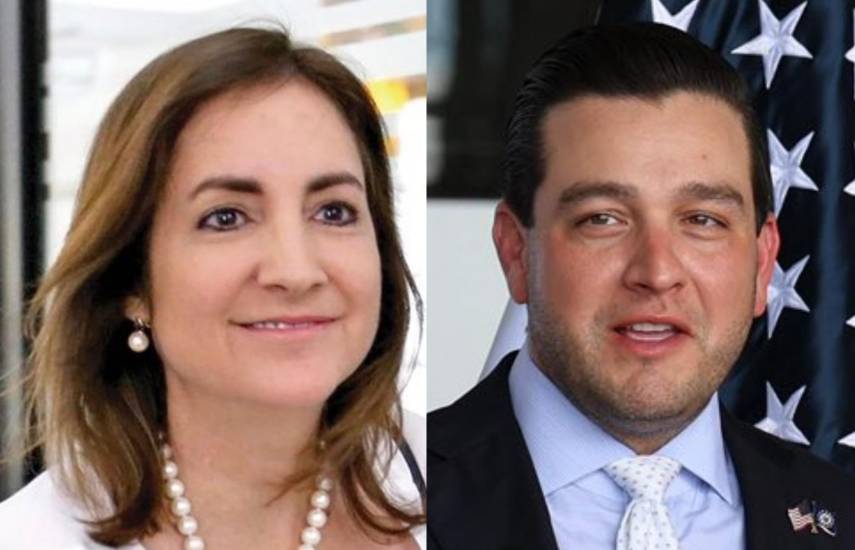 ML | La activista Annette Planells y el embajador Kevin Marino Cabrera.