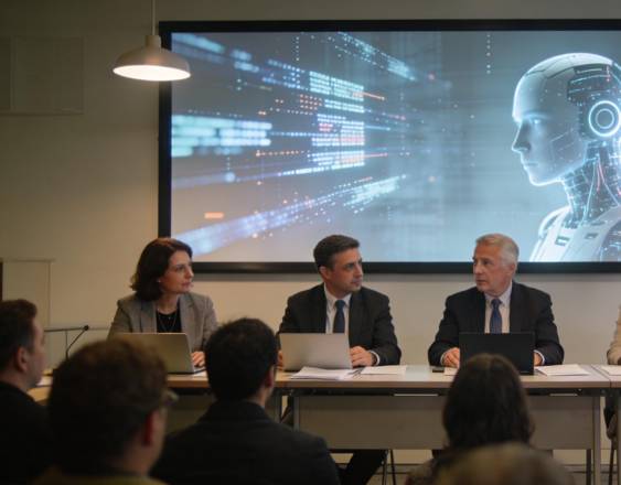 Freepik | Un grupo de personas debatiendo sobre la inteligencia artificial.