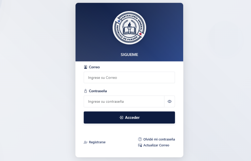 Contraloría restablece su plataforma SIGUEME