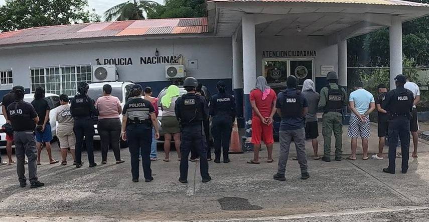 Operativo antidrogas culmina con 16 capturados en Chiriquí